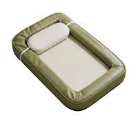 JISADER Cleanable Dog Bed, L-Large Cooling Dog Bed for Summer, Easy to Sofa, Breathable Sponge & PP Fibre, olive drab
