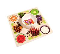 JISADER Color Sorting Toys Early Educational Fine Motor Skills Counting Sensory Hedgehog Toys Wooden Board Game for Boys Girls Gift