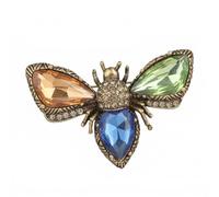 JISADER Cute Honey Bee Brooch Pin Rhinestone Bee Brooch Elegant Vintage Realistic Bumblebee Lapel Pin for Women Jewelry for Wedding Jacket Scarf Bag, Bee Lover Gift, Multicolor