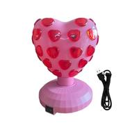JISADER Disco Ball Lamp USB Power Supply DJ Lighting RGB LED Strobe Light for Kids Dance Room, pink love heart