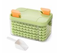 JISADER Dispenser with Lid and Bin, Stackable Ice Trays for Freezer with Lid and, for Summer