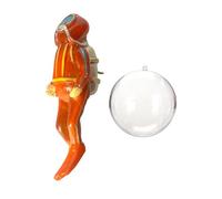 JISADER Diver Action Figure for Fish Tank Decor with Water Balloon for Underwater Scenes, Orange