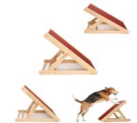 JISADER Dog Ramp for Bed Access and Home Use, Built-in Nail File for Trimming, Dog Scratching Surface for Small and Medium Dogs, Claw Scratch Pad
