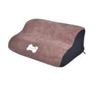 JISADER Dog Stairs Ramps Pet Ladder Dog Stairs 2-Step Multifunctional High Density Sponge Pet Ladders for Older Dogs Puppy Indoor Bedroom Car, Coffee 15cm Height