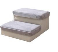 JISADER Dog Steps and Foam Dog Ramp for High Bed, Non-Slip Small Dogs in the Bedroom, Soft s for Elderly Pets, Living Room Decor, 50 * 35 * 30cm