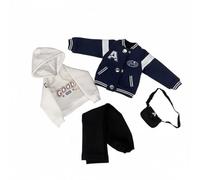 JISADER Doll Baseball Outfit With Jacket Hoodie Bottoms Distinctive Embroidered Layered Details Modern Look Suitable for BJD Dolls Photography , Planet Fall Male