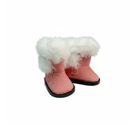 JISADER Doll Booties Miniature Snow Boots Furry Lined Soft Textile Sturdy Sole Accessory Suitable for Collector Display Home Decoration , Rose , 5.5CM