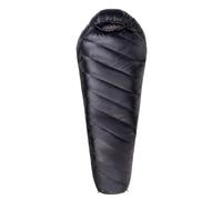 JISADER Down Sleeping Bag for Grown-Ups, Mummy Design with Thickened Fill, Lightweight Camping Gear, 400T 20D Nylon Textile, Nightfall Black (600G)