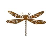 JISADER Dragonfly Silhouette Ornament Iron Dragonfly Stake Garden Ornament Dragonfly Art Decor Rust Iron Dragonfly Silhouette Stake Garden Core for Garden in the Open Balcony Outdoor