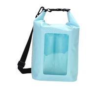 JISADER Dry Bag Waterproof Phone Pouch 5L Float Bag Roll Top Sack Waterproof Bag for Camping Sailing Fishing Boating Swimming, Light Blue