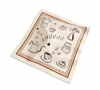 JISADER Dust Cover for Microwave Oven, Printer, and Small Appliances, Modern Minimalist Design, Afternoon Tea , Light Coffee Afternoon Tea , 35×70cm