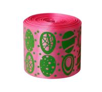 JISADER Easter Ribbon Polyester 3.8cm Wide Green Bunny Egg Designs, 5 Yards Decorative Textile Trim, Spring Holiday Wrapping, Easter Egg and Bunny Pattern, No Wire Edge, 6.3cm Width; 5 Yards/roll