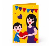 JISADER Elevated DIY Greeting Card Making Craft Kit for Children - Thoughtful Day Appreciation Activity, Grateful for You