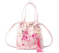 JISADER Embroidered Crossbody Bag | Card Pocket Interior, Floral Embroidery Bag, Carrying Small Essentials, For Trend