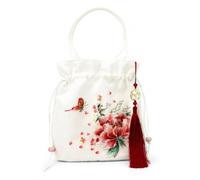 JISADER Embroidered Crossbody Bag | Card Pocket Interior, Floral Embroidery Bag, Carrying Small Essentials, For Trend