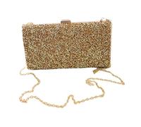 JISADER Evening Bag Versatile Chic Shoulder Bag for Dinner Themed Party Travel Street, Gold