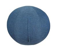 JISADER Exercise Ball Cover Pilates Ball Protector Birthing Ball Chair Cover Linen Material Antislip Handle Suitable for Fitness Office Home, Blue 55cm