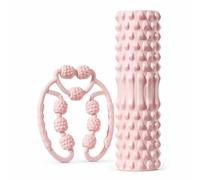 JISADER Exercise Foam Roller and Leg for Muscle Relaxation, Physical Therapy - Post Workout, Sakura Pink, 45CM Foam Roller + Leg Massager