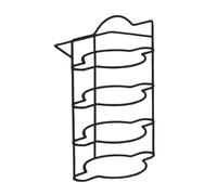 JISADER Expandable Countertop Shelves, Kitchen Table Organizer, Space Saving, Heavy Duty Dish Storage Rack, Prep Rack, Black 4 Layer