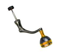 JISADER Fishing Reel Handle Replacement Grips Knob Full Metal Universal Power Handle Rocker Arm Crank Tuning Handle Accessories Metal Suitabl, Golden M