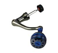 JISADER Fishing Reel Handle Replacement Grips Knob Full Metal Universal Power Handle Rocker Arm Crank Tuning Handle Accessories Metal Suitabl, Blue M