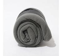 JISADER Fleece Sleeping Bag Liner Lightweight, Double-Sided Warm Camping Liner, for Hostels and Outdoors, Grey