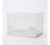 JISADER Foldable Chick Breeding Cage with Front Door, Metal Wire Foldable Pet Enclosure, No Wheels Quail and Duckling Cage for Indoor Fowl Raising, Medium (48 * 33 * 32cm)