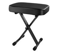 JISADER Foldable Piano Bench, Adjustable Height Padded Keyboard Seat, Keyboard Bench for Practice Pipa Electronic Piano Drum Guitar