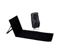 JISADER Folding Beach Chair, Outdoor Seat with Backrest for Sunbathing, Garden, Reclining, Black