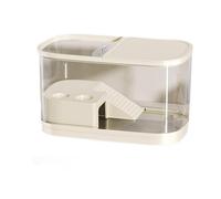 JISADER for S, with Lids, Reptile Habitat Accessories, with for Frogs, Geckos, Amphibians, Bearded Dragons, Beige Medium