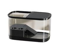 JISADER for S, with Lids, Reptile Habitat Accessories, with for Frogs, Geckos, Amphibians, Bearded Dragons, Black Medium