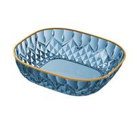 JISADER Fruit And Vegetable Plate, Serving Tray, Multipurpose Decorative Fruit Bowl, Snack Candy Tray, for Wedding Celebration, Blue