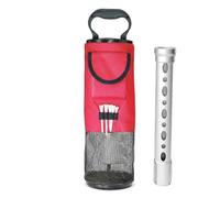 JISADER Golf Ball Shag Tube, Retriever picker, Extendable Aluminum picker, Collector Bag, Red