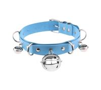 JISADER Goth Choker Collar Bell Choker for Party Stage Shows Cosplay, Light Blue