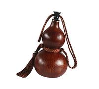 JISADER Gourd Water Bottle Portable Drinking Kettle with Tassel and Woven Rope Decorative Natural Gourd Wine Jug for Fishing, Hunting, Camping, Home Decor Feng Shui Pendant