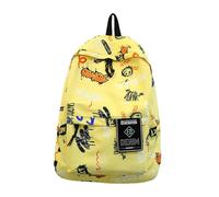 JISADER Graffiti Backpack Cartoon Pattern Rucksack for Girls Boys Work Camping Hiking, Yellow
