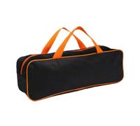 JISADER Grill Tool Organizer Bag Zippered Storage for Outdoor Cooking, L Orange Black