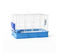 JISADER Guinea Pig Cage Habitat and Bunny Cage, Multi-Level Spray-Painted Metal Wire Luxury Animal Enclosure, Extra Indoor Small Animal, Blue, Horizontal cerulean fundamental Package, Blue