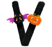 JISADER Halloween Slap Bracelets for Kids, Snap Bracelets with Character Designs, 2-Piece Sets for Party Favors, Bat and Pumpkin Slap Bracelet Set