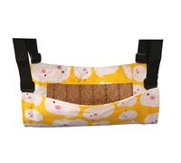 JISADER Hammock Guinea Pig Hammock, 30cm Guinea Pig Bed for Ferrets and Dutch Bunnies, Reinforced Linen Hang Bed for Various Cages, Yellow