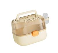 JISADER Hamster Cage, Small Animal Cage, Case with Water Bottle for Guinea Pigs, Beige
