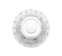 JISADER Hamster Exercise Ball, Silent Thickened Small Animal Running Wheel, 14cm Transparent White Pet Activity Roller for Dwarf Hamsters Mice and Gerbils