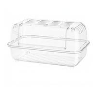 JISADER Hamster Habitat Villa and Modern Style Enclosure, Detachable Hamster Starter Kit, Luxury Cage with Interactive Transparent Viewing Design, Clear, Modern, Clear