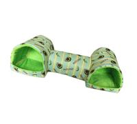 JISADER Hamster Tunnel, Bed, Toy Nest, Spacious Play Toy, Washable, Warm Cave, Hiding Place for, Small Animals, Rats, Mice, Green