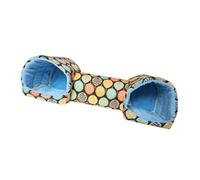 JISADER Hamster Tunnel, Bed, Toy Nest, Spacious Play Toy, Washable, Warm Cave, Hiding Place for, Small Animals, Rats, Mice, Leaf Blue