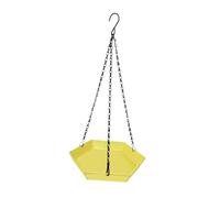 JISADER Hanging Bird Bath From Tree, Hanging Water Bowl, Bird Feeder, Tray for Bird Watching Lovers, Yellow