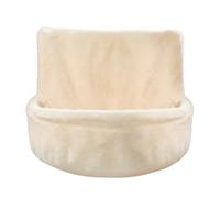 JISADER Hanging Cat Bed Radiator Cat Hammock with Round Metal Frame, Winter Heated Cat Nest for 1 Cat, Warm Cosy Indoor Resting Place for Small Pets, Beige