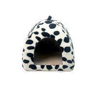 JISADER Hide Cave for Terrarium, Gecko Cave Habitat, Ventilated Igloo Shelter, Patterned Design Warm Winter Shelter, 15 * 15cm, Cow Spots