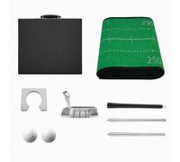 JISADER Home Putting Green, Foldable Putting Mat with Leather Case, Indoor putting Mat for Living Room, Portable Design for Men