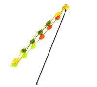 JISADER Interactive Toy, Cat Teaser for Indoor Cats, Green Yellow Orange